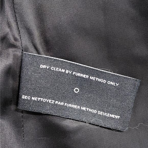 A.B.S. Allen Shwartz Womens Coat Size 14 Houndstooth Luxury Fur Hood Wool Blend - Picture 16 of 16